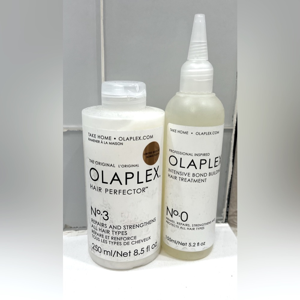 OLAPLEX NO. 3- 8.5Oz + NO. 0-INTENSIVE BOND BUILDING HAIR TREATMENT 5.2 OZ